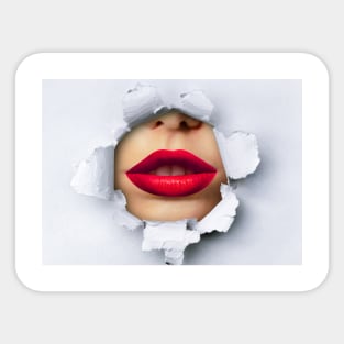 Beautiful Red Lips Sticker